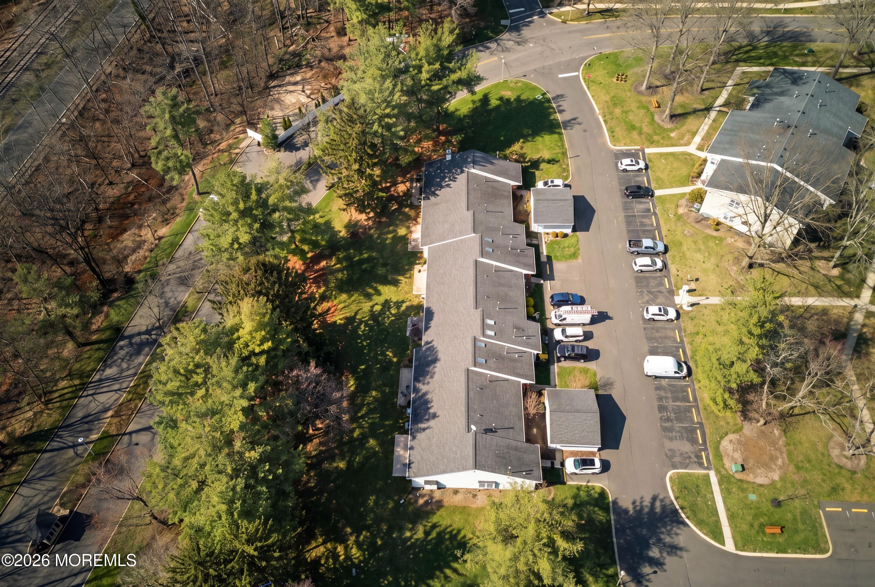 64 Boxwood Terrace Red Bank, NJ 07701 - Photo 30 of 32 an aerial view of residential houses with outdoor space and parking