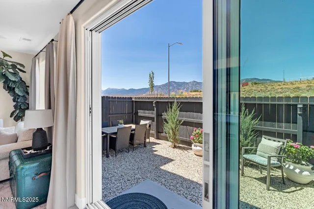a view of living room and kitchen