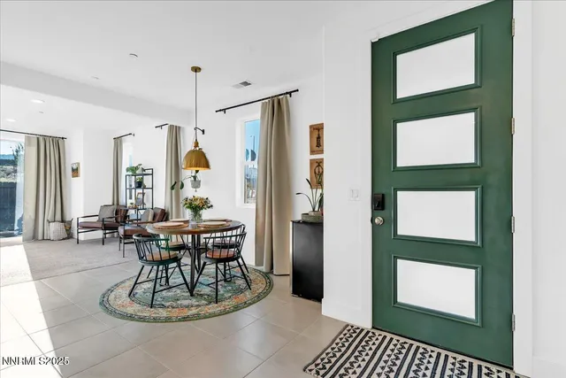 a dining room with furniture