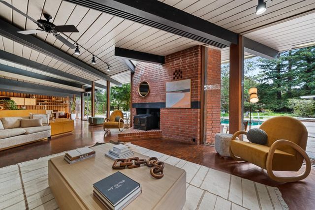 a outdoor space with patio furniture