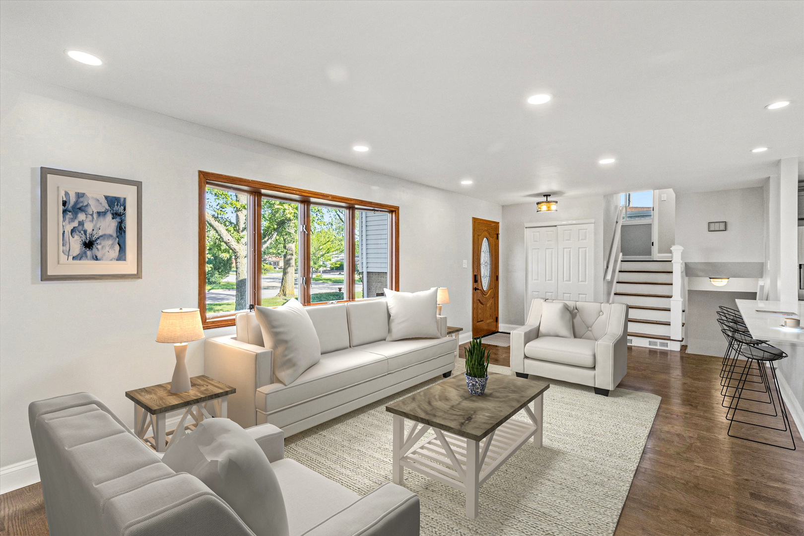325 Indiana Street Park Forest, IL 60466 - Photo 4 of 28 a living room with furniture and a large window
