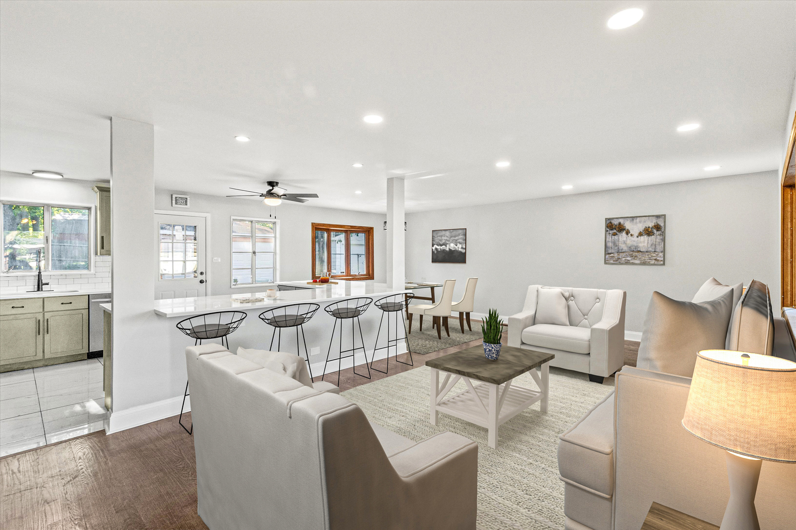 325 Indiana Street Park Forest, IL 60466 - Photo 6 of 28 a living room with furniture and a wooden floor