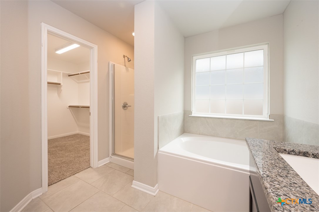 113 Lazy Lizzy Road Jarrell, TX 76537 - Photo 17 of 29 a bathroom with a tub and shower