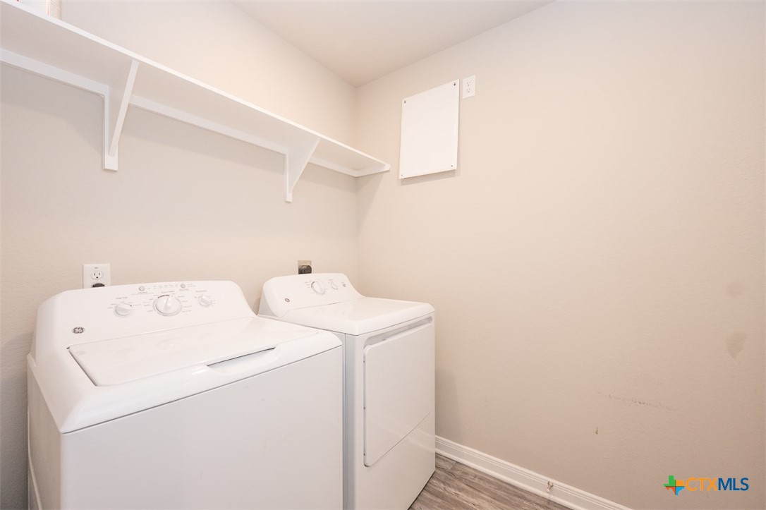 113 Lazy Lizzy Road Jarrell, TX 76537 - Photo 24 of 29 a utility room with dryer and washer