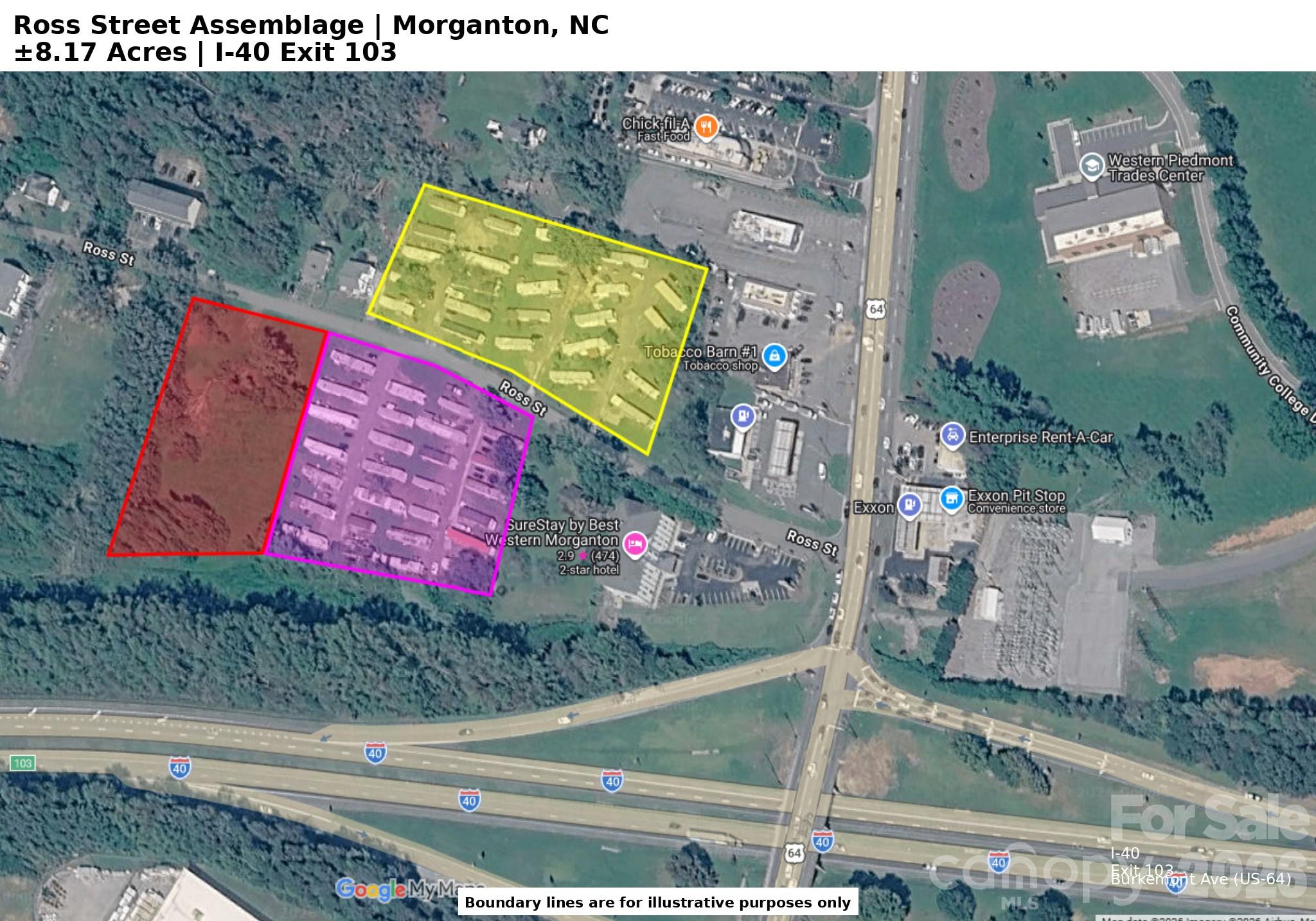 111 Ross Street Morganton, NC 28655 - Photo 1 of 4 an aerial view of residential houses with outdoor space and street view