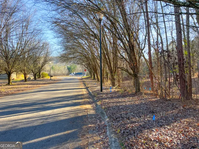 a view of road with trees