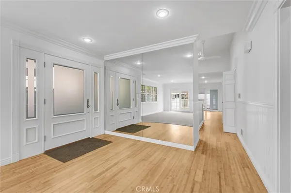 a big room with windows and closet