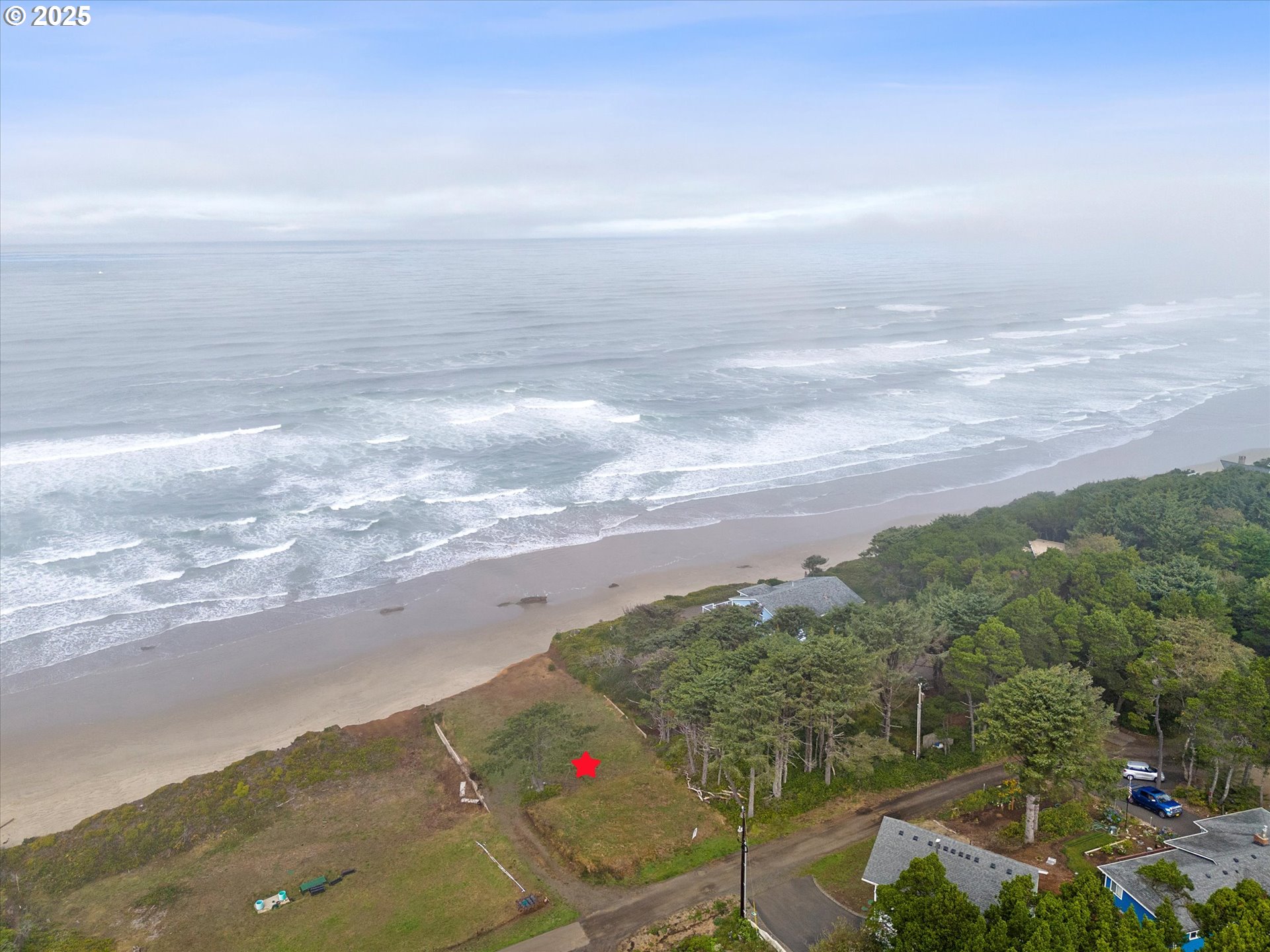 a view of city and ocean