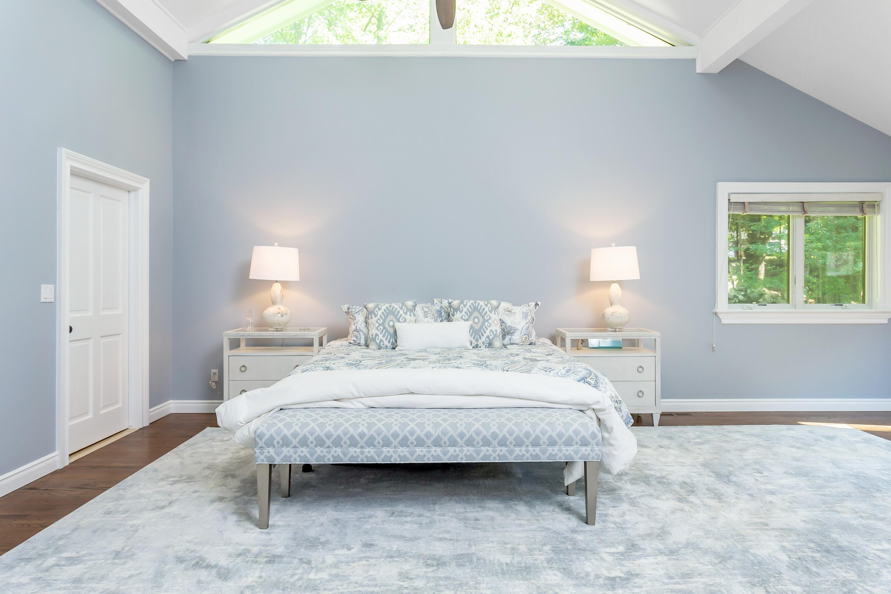 30 Carrington Drive Greenwich, CT 06831 - Photo 21 of 46 a bedroom with a bed a dresser and a window