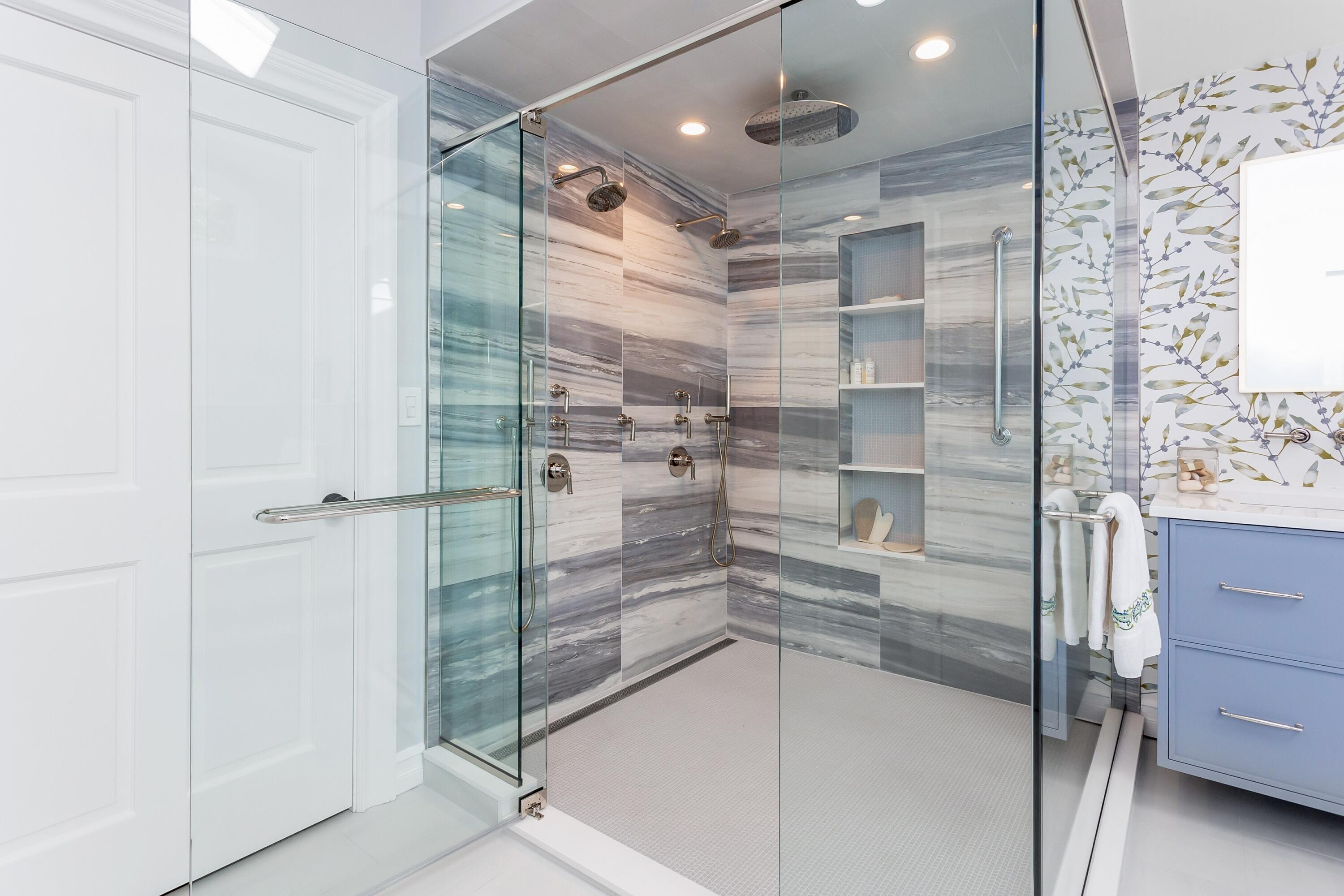 30 Carrington Drive Greenwich, CT 06831 - Photo 23 of 46 a bathroom with a shower and a sink