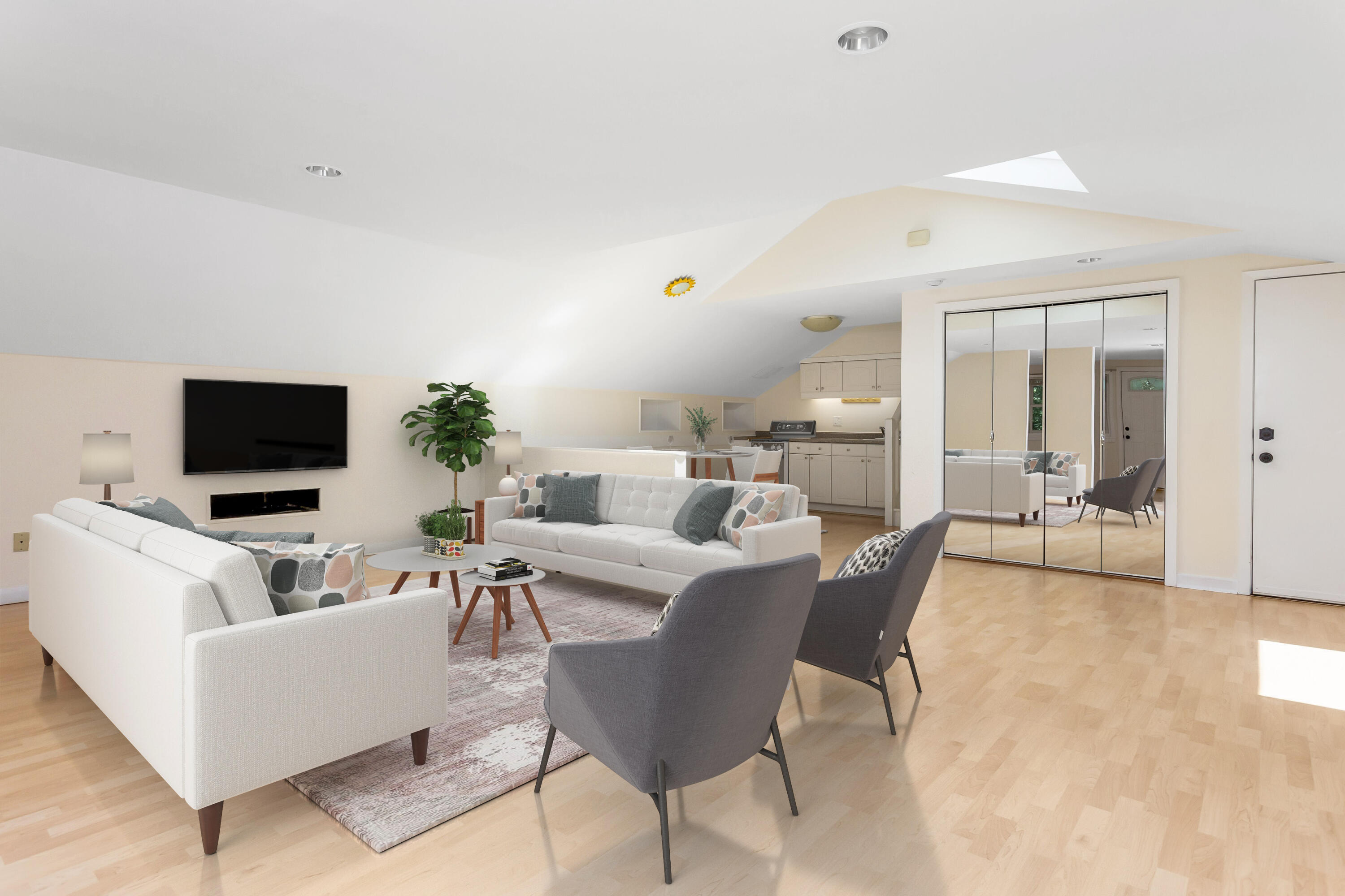 30 Carrington Drive Greenwich, CT 06831 - Photo 33 of 46 a living room with furniture and a flat screen tv