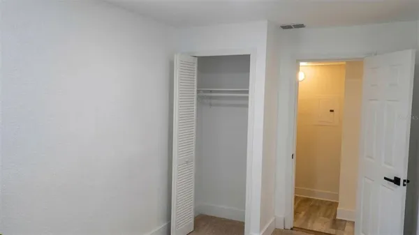 a view of an entryway with a window