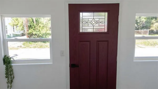 a bathroom with a sink and mirror
