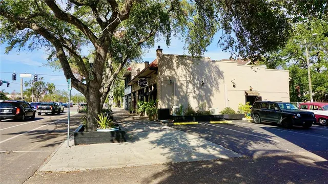 a car parked on the side of a street