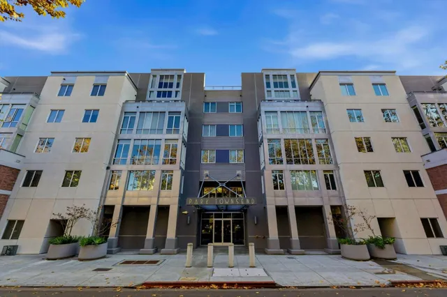 a front view of a building