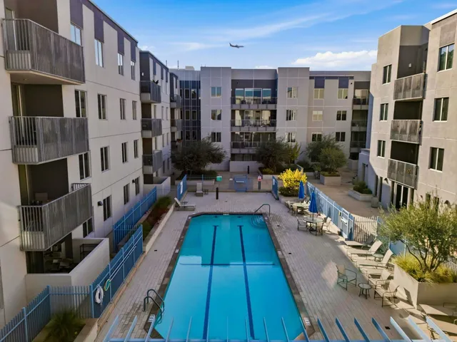 a building view with a outdoor space