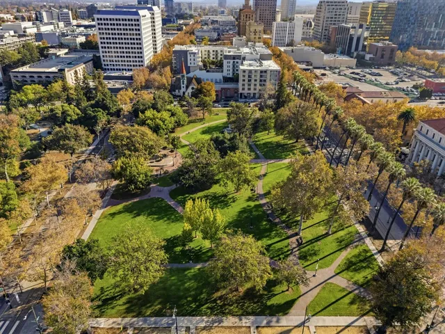 an aerial view of multiple house