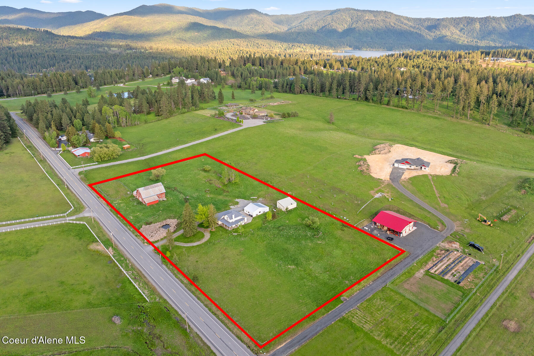 5368 East Dodd Road Hayden, ID 83835 - Photo 47 of 49 Aerial_5368EDoddRd-11_Outlined
