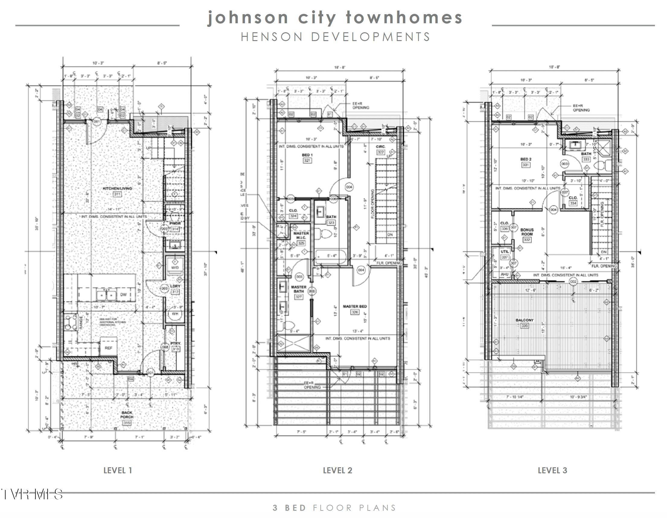 1533 Pactolas Road, Unit 103 Johnson City, TN 37604 - Photo 23 of 23 3 Bed Floor Plans