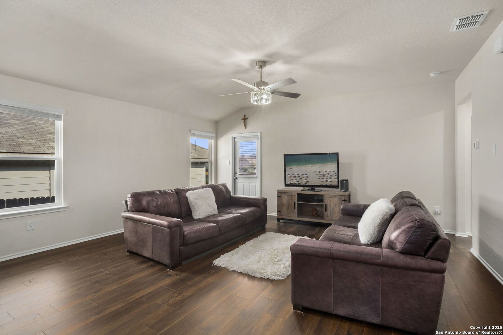 3658 Copper Willow Bulverde, TX 78163 - Photo 6 of 27 a living room with furniture and a flat screen tv
