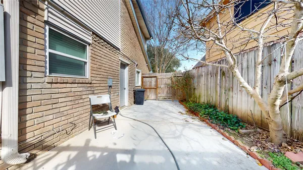a backyard of a house