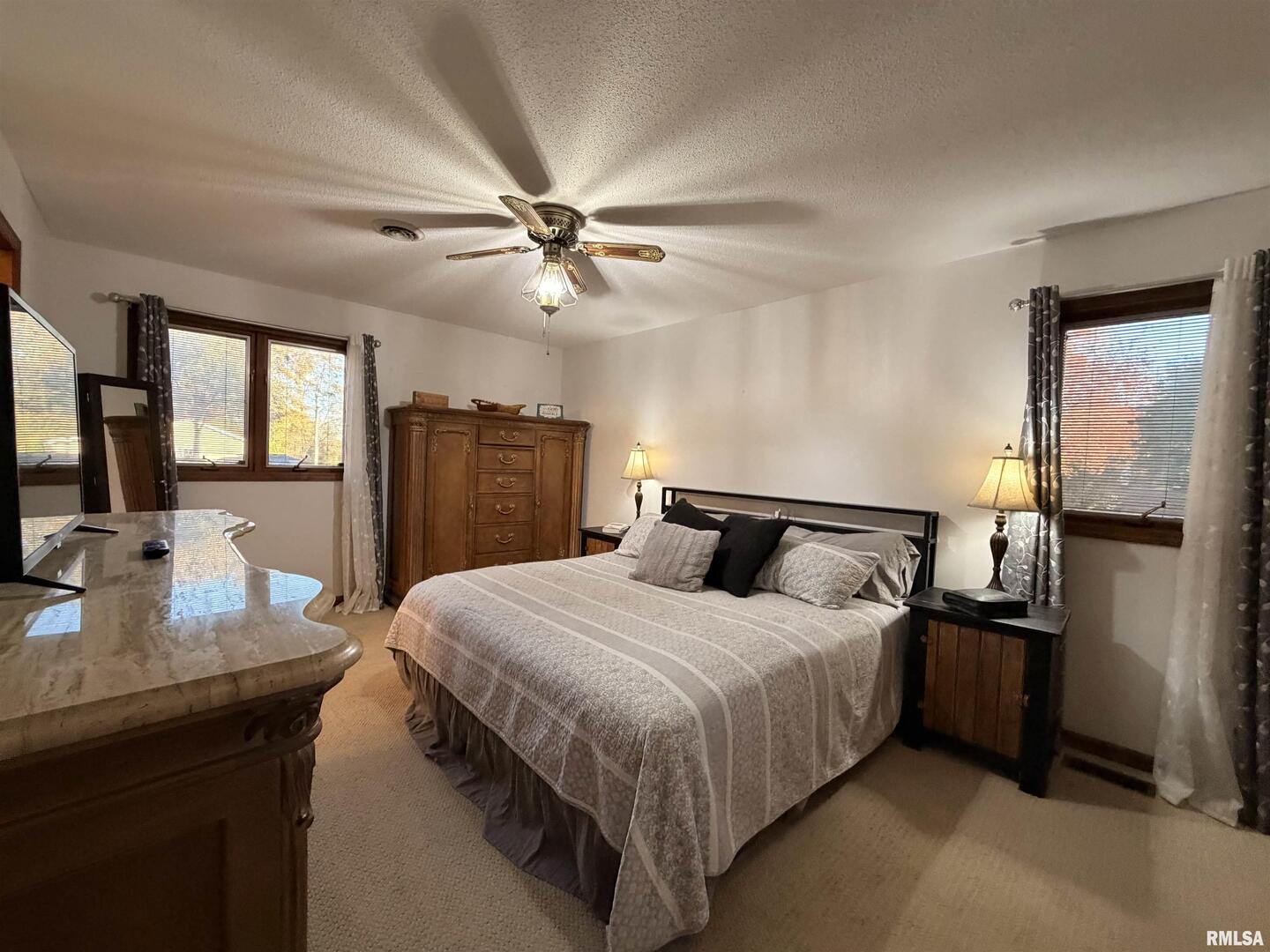 206 Daras Drive Carmi, IL 62821 - Photo 19 of 33 a bedroom with a bed a dresser and potted plant