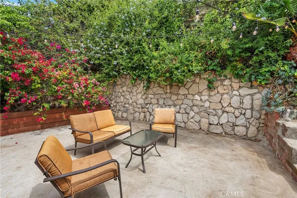 a outdoor space with patio furniture