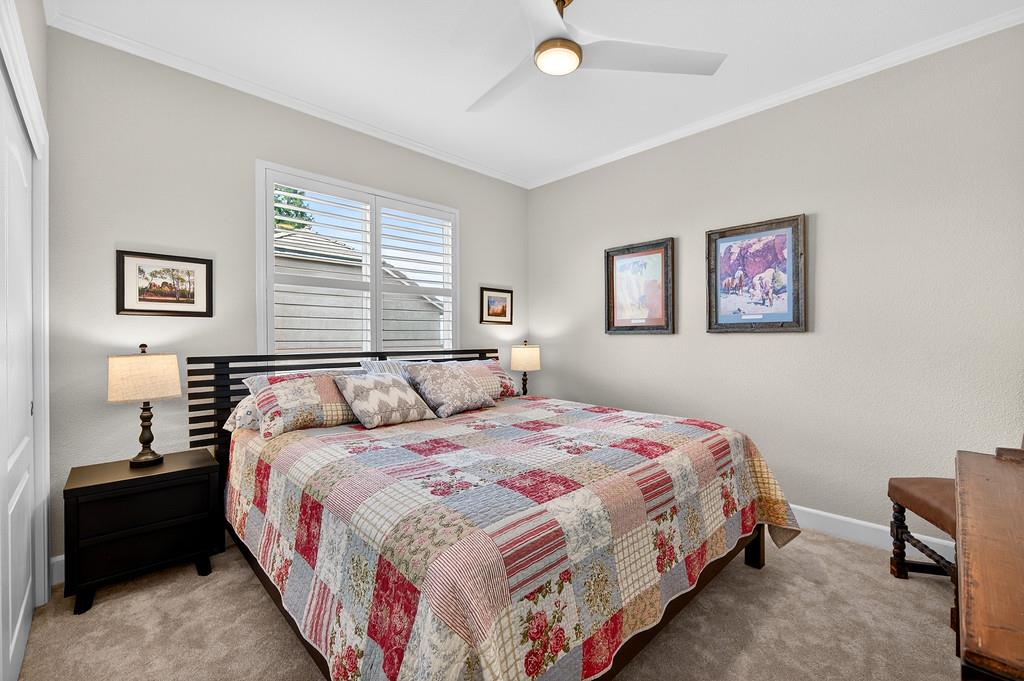 2208 Raintree Court Rocklin, CA 95765 - Photo 30 of 46 a bedroom with a bed and a painting on the wall