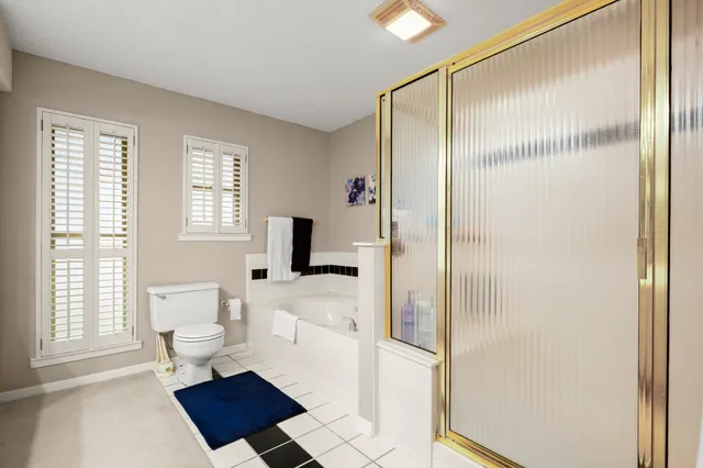 a bathroom with a toilet a sink and a mirror