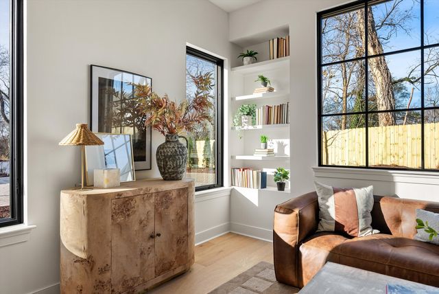 a view of a living room and a window
