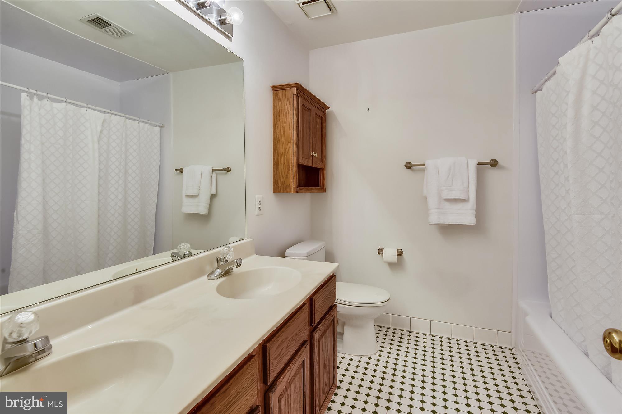 2828 Roesh Way Vienna, VA 22181 - Photo 20 of 36 Hallway bath with dual vanity & tub/shower
