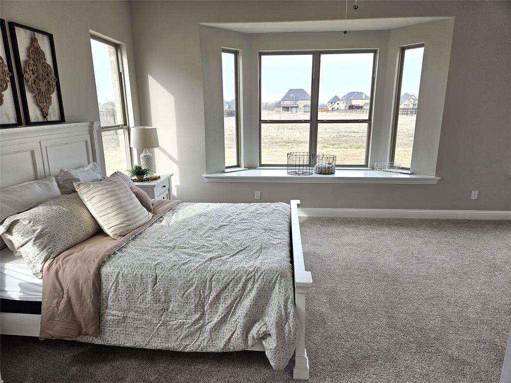 241 Blythe Road Van Alstyne, TX 75495 - Photo 16 of 37 a bedroom with a bed and a large window