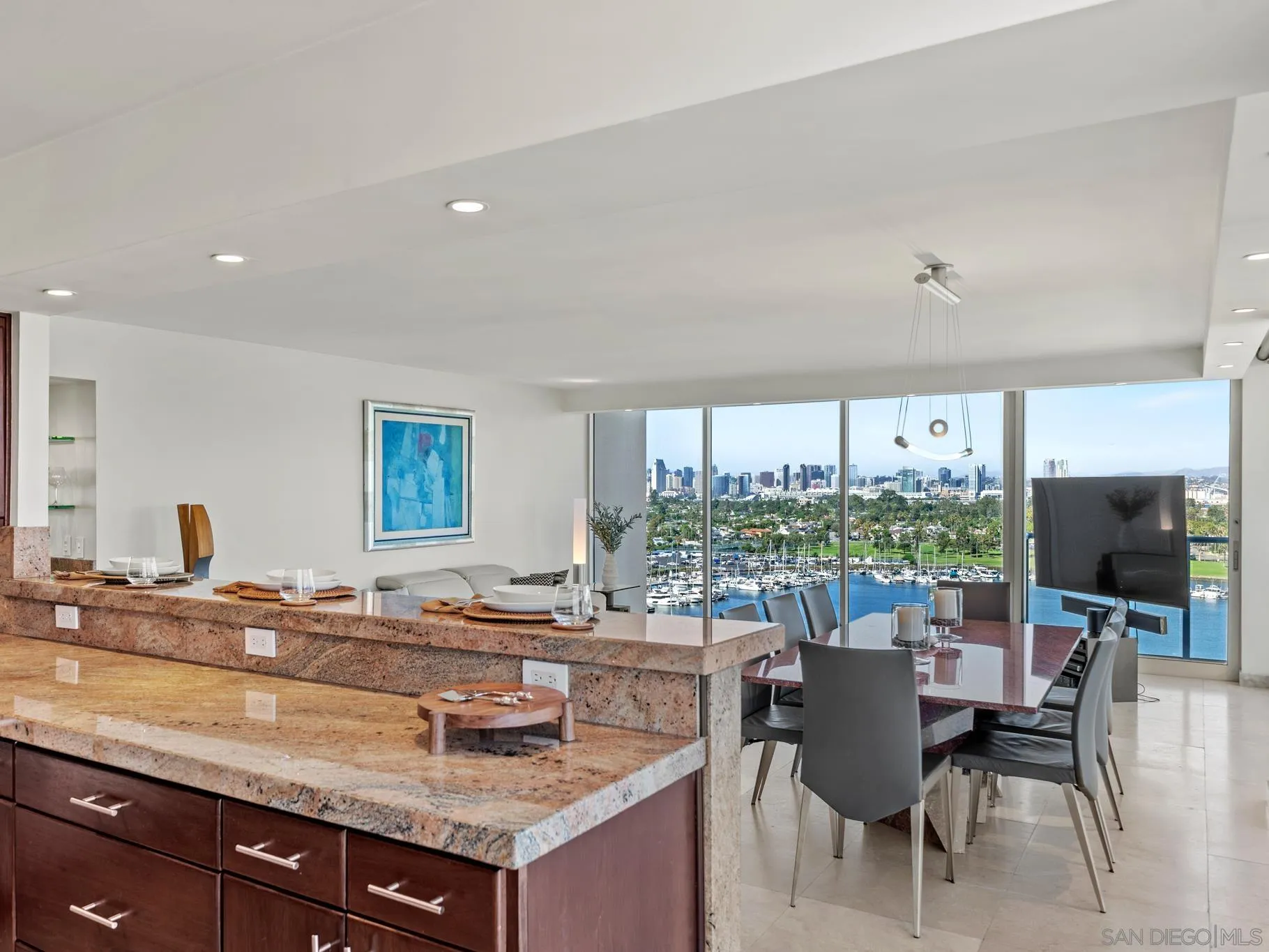 1730 Avenida Del Mundo, Unit 1503 Coronado, CA 92118 - Photo 15 of 47 a kitchen with granite countertop lots of counter top space