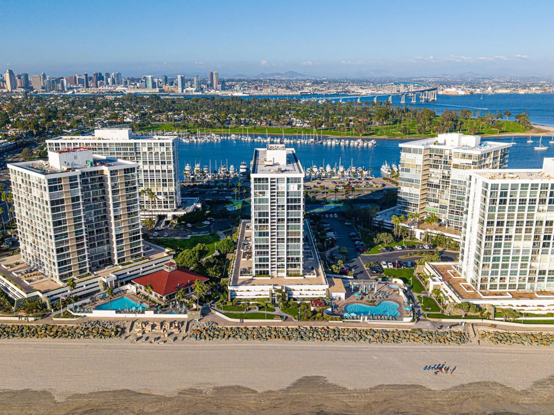 1730 Avenida Del Mundo, Unit 1503 Coronado, CA 92118 - Photo 34 of 47 a view of a city with tall buildings