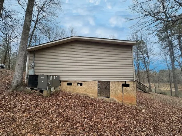 a view of lake with mountain