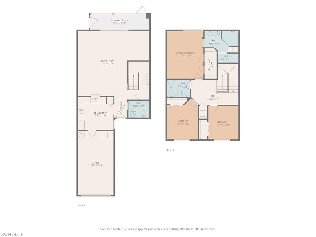 9838 Roundstone Circle Fort Myers, FL 33967 - Photo 25 of 25 a picture of a floor plan