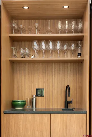 a close view of kitchen sink