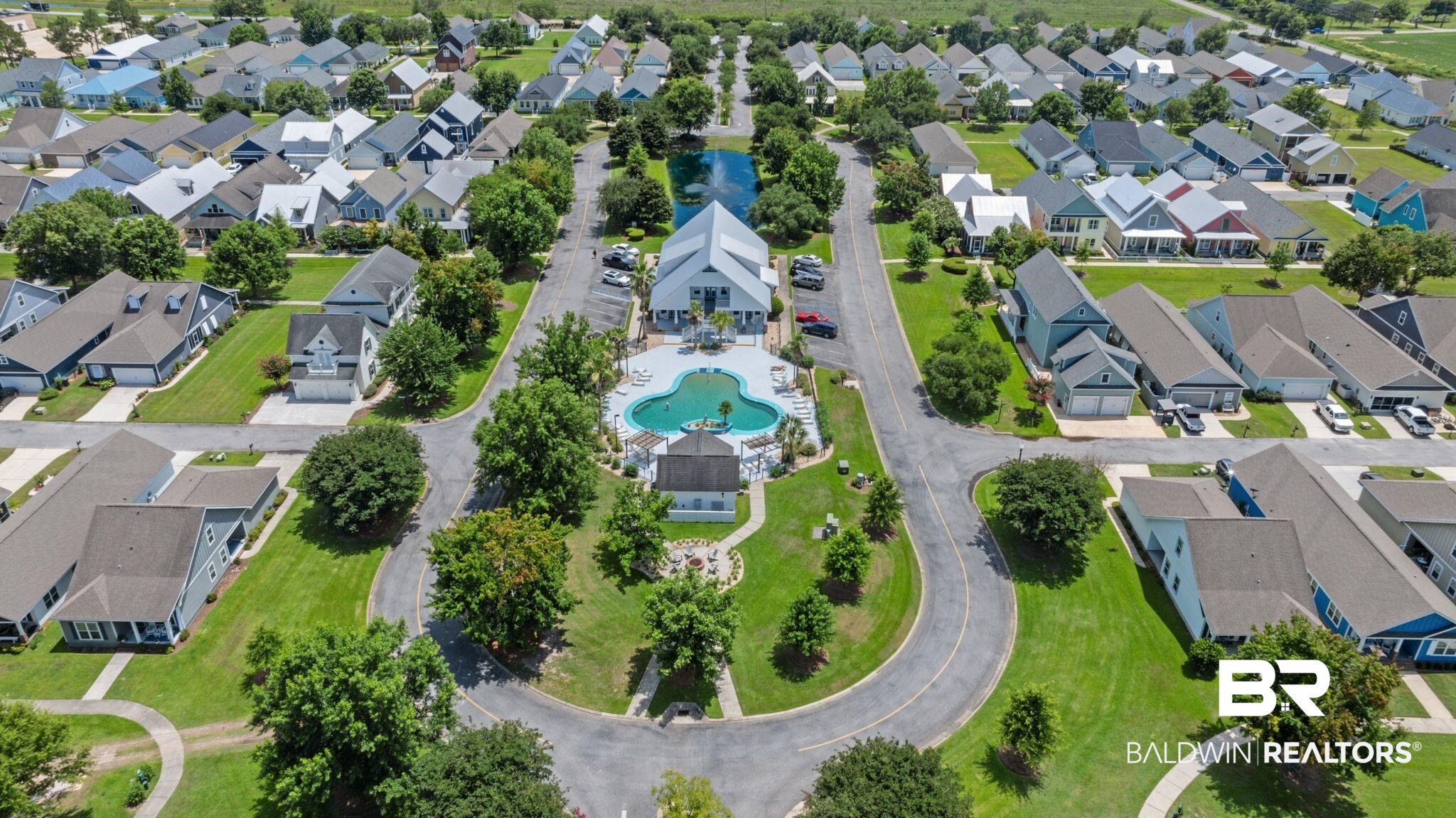 905 Buttercup Lane Foley, AL 36535 - Photo 44 of 47 Aerial view of residential area with a pool area