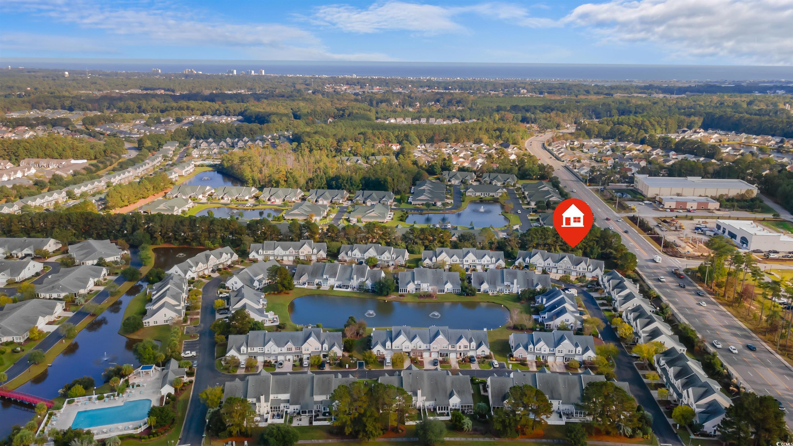 130 Wimbledon Way, Unit 130 Murrells Inlet, SC 29576 - Photo 38 of 38 Birds eye view of property featuring a water view