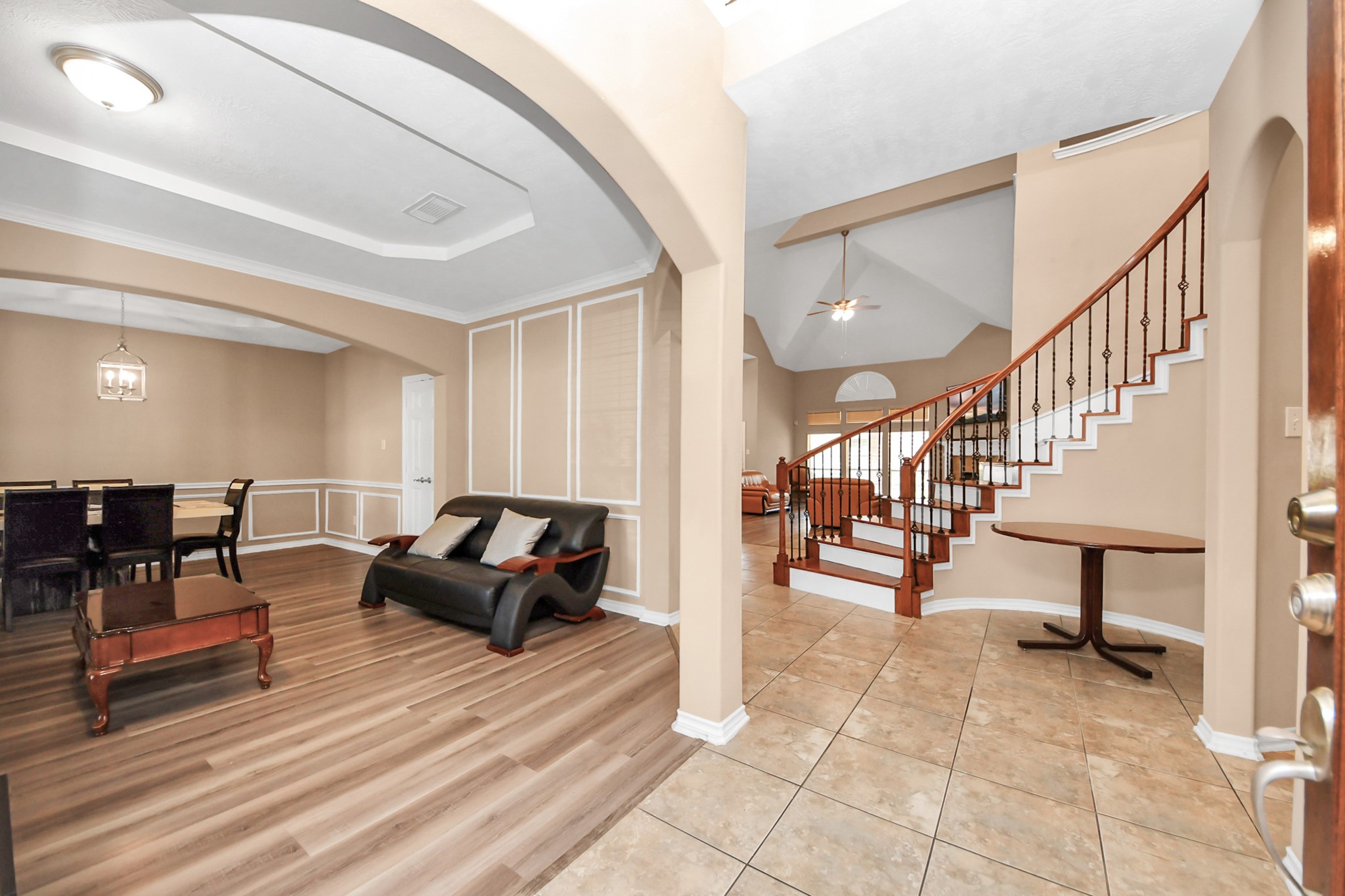 706 River Delta Lane Rosenberg, TX 77469 - Photo 5 of 50 a living room with furniture and stairs