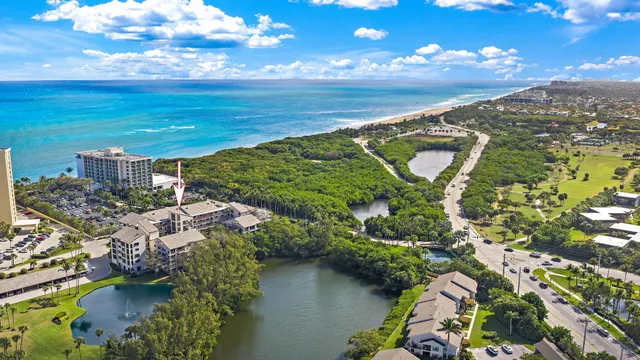 a view of a lake with a mountain