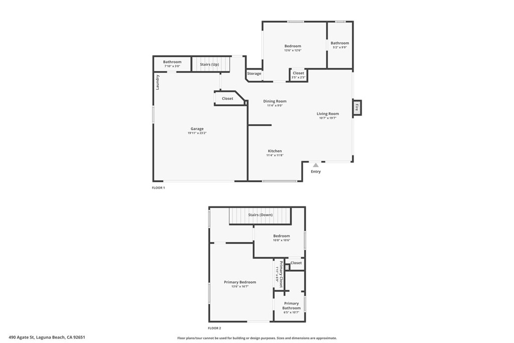 490 Agate Street Laguna Beach, CA 92651 - Photo 37 of 38 a picture of floor plan