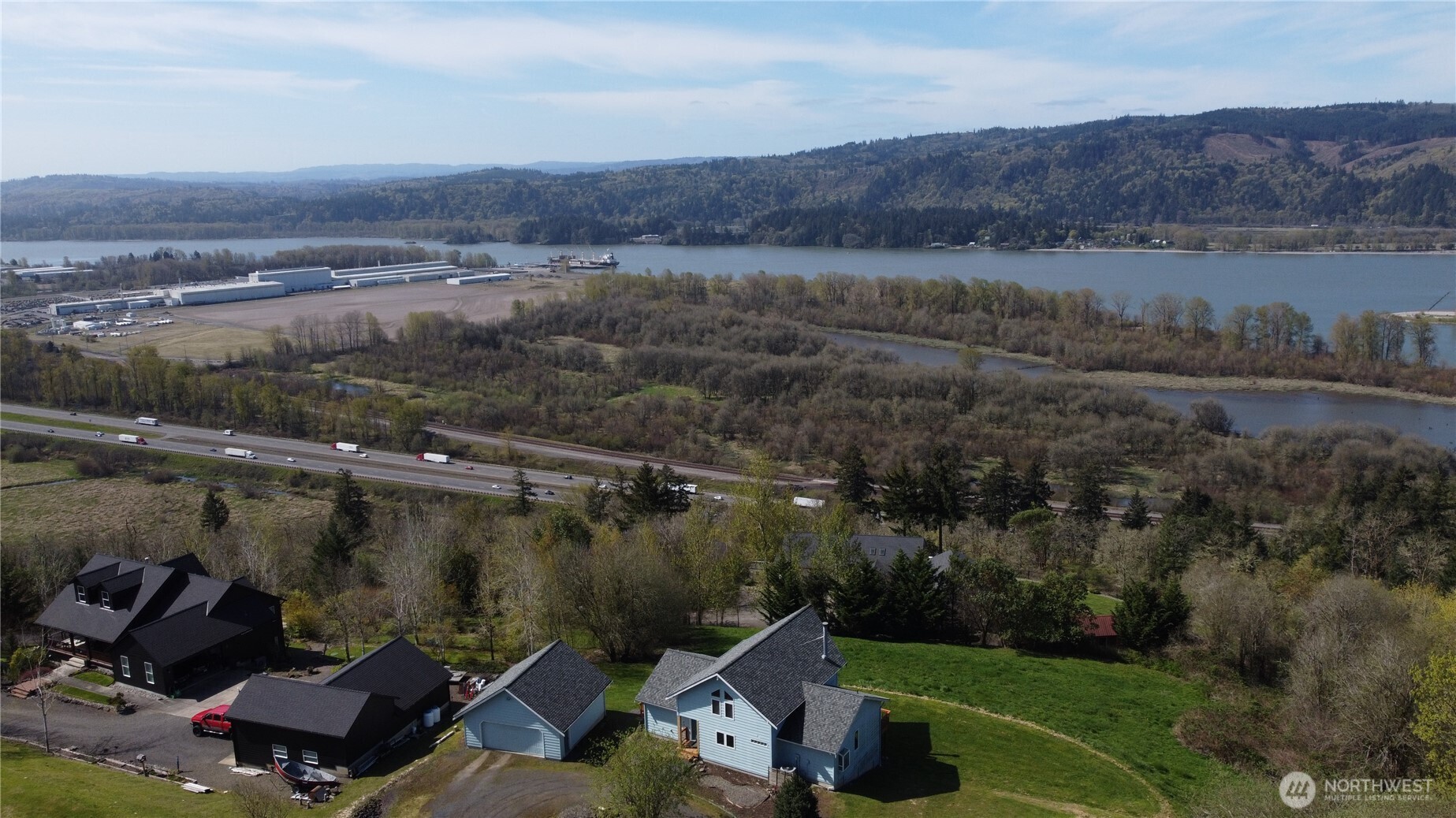 420 Topeka Road Kelso, WA 98626 - Photo 15 of 26 an aerial view of a house with mountain view