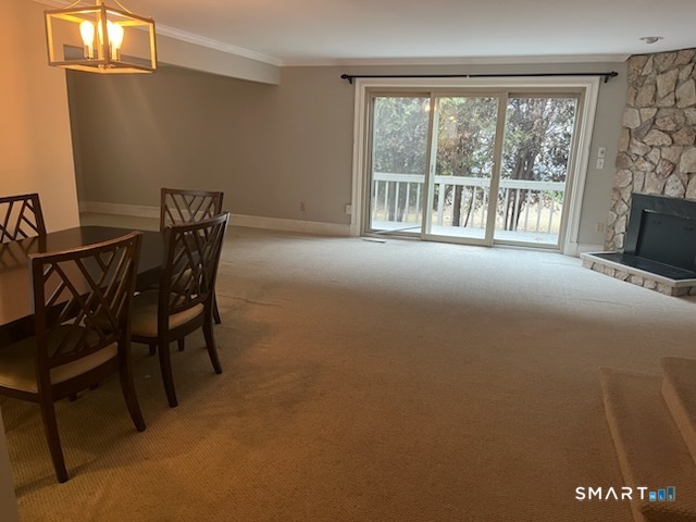 a view of a livingroom with furniture