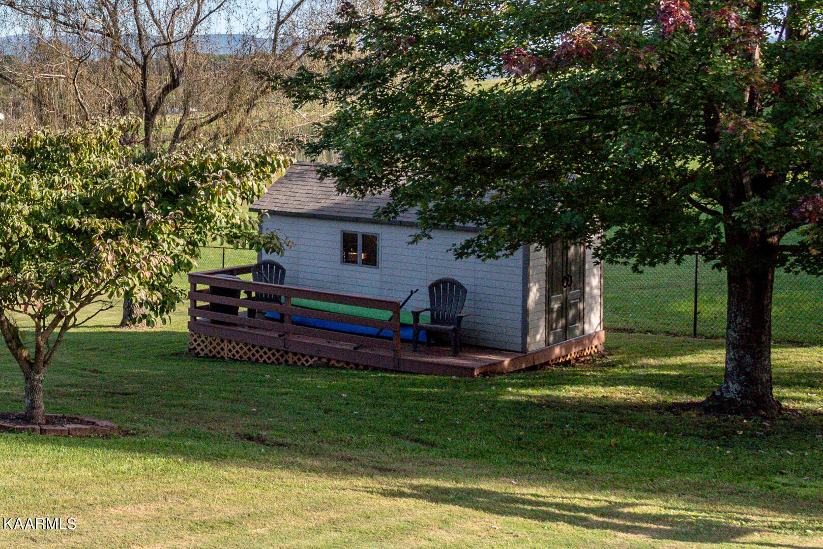 1010 Burton Road Greenback, TN 37742 - Photo 31 of 49 a backyard of a house with wooden fence and floor