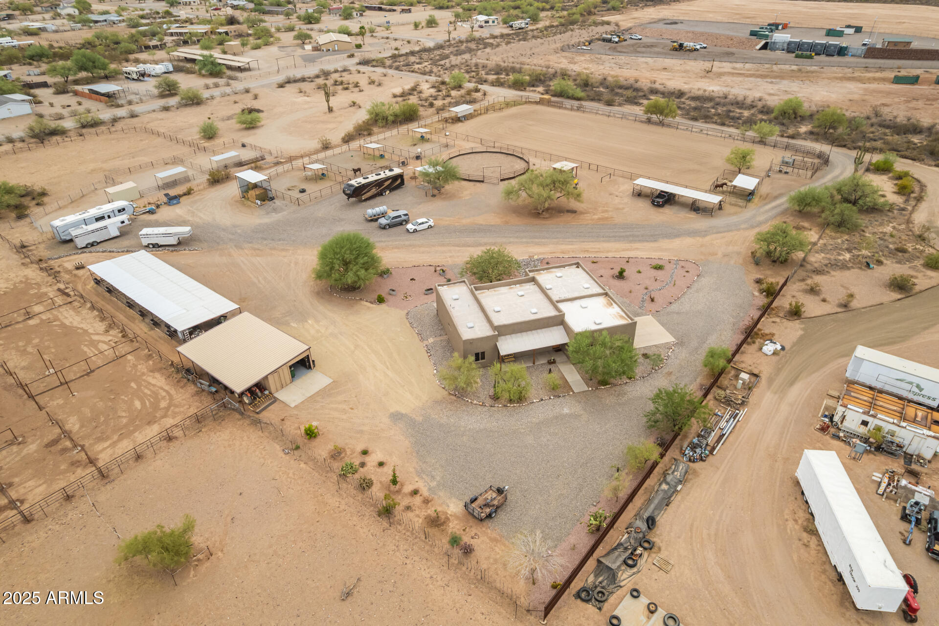 40342 North 253rd Avenue Morristown, AZ 85342 - Photo 62 of 73 an aerial view of residential houses with outdoor space