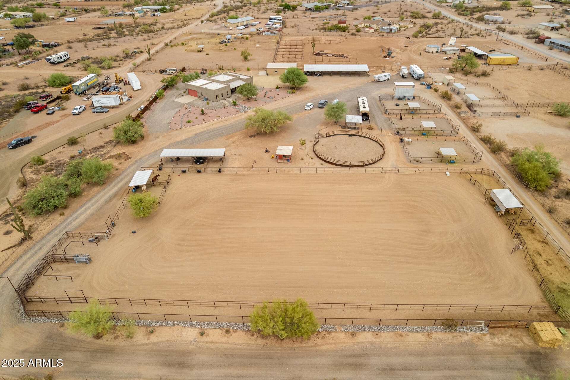 40342 North 253rd Avenue Morristown, AZ 85342 - Photo 64 of 73 a bathroom with a granite countertop sink and a mirror