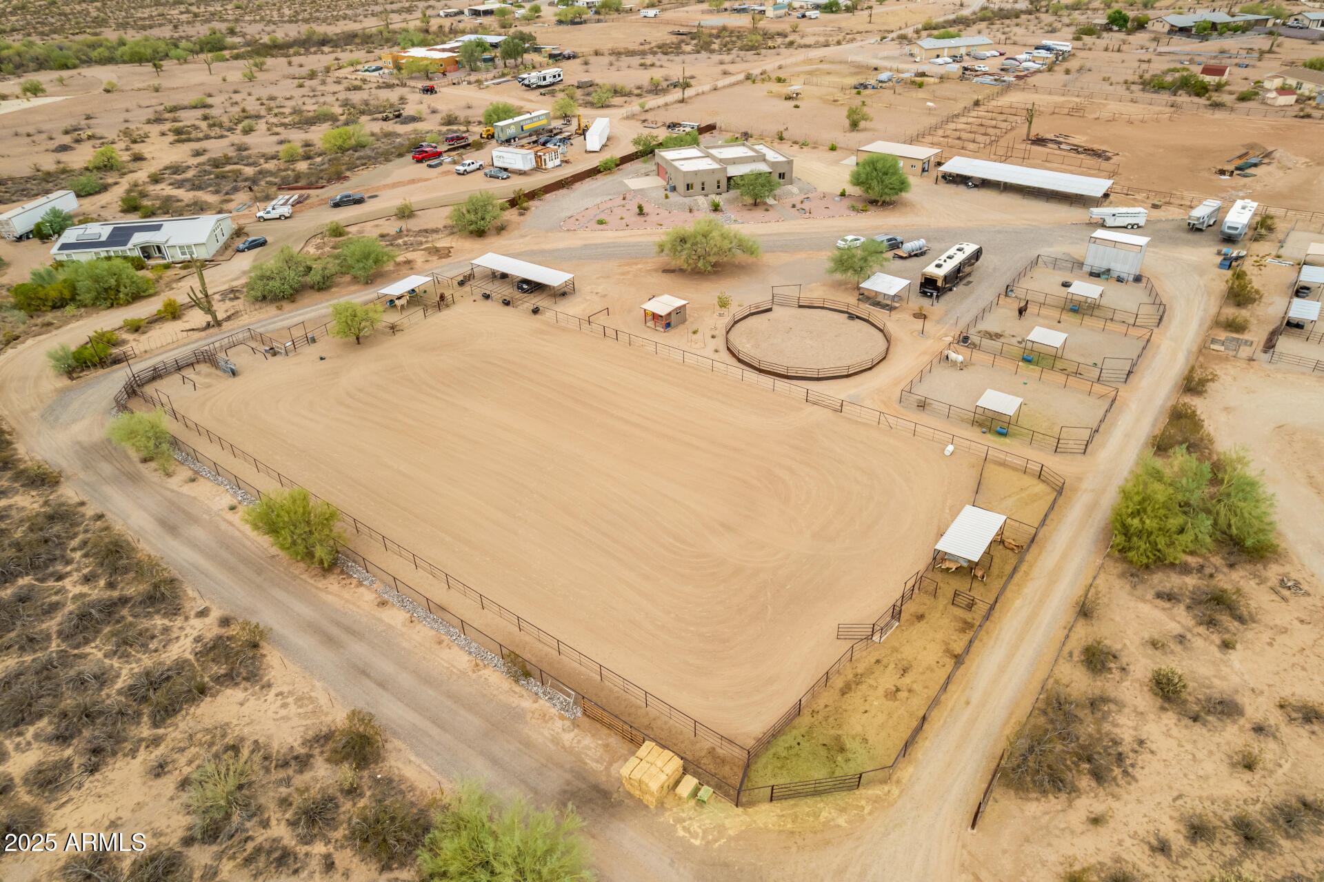 40342 North 253rd Avenue Morristown, AZ 85342 - Photo 65 of 73 a bathroom with a granite countertop sink and a mirror