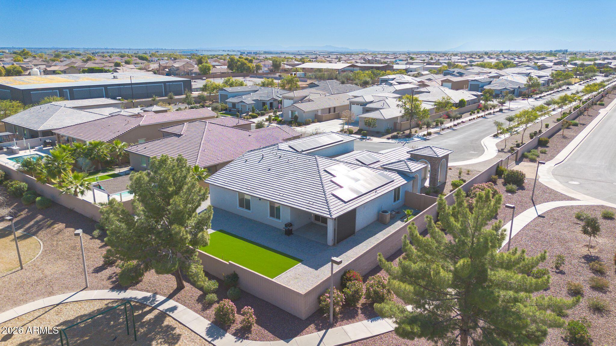 14384 West Hearn Road Surprise, AZ 85379 - Photo 56 of 63 an aerial view of a house with a garden