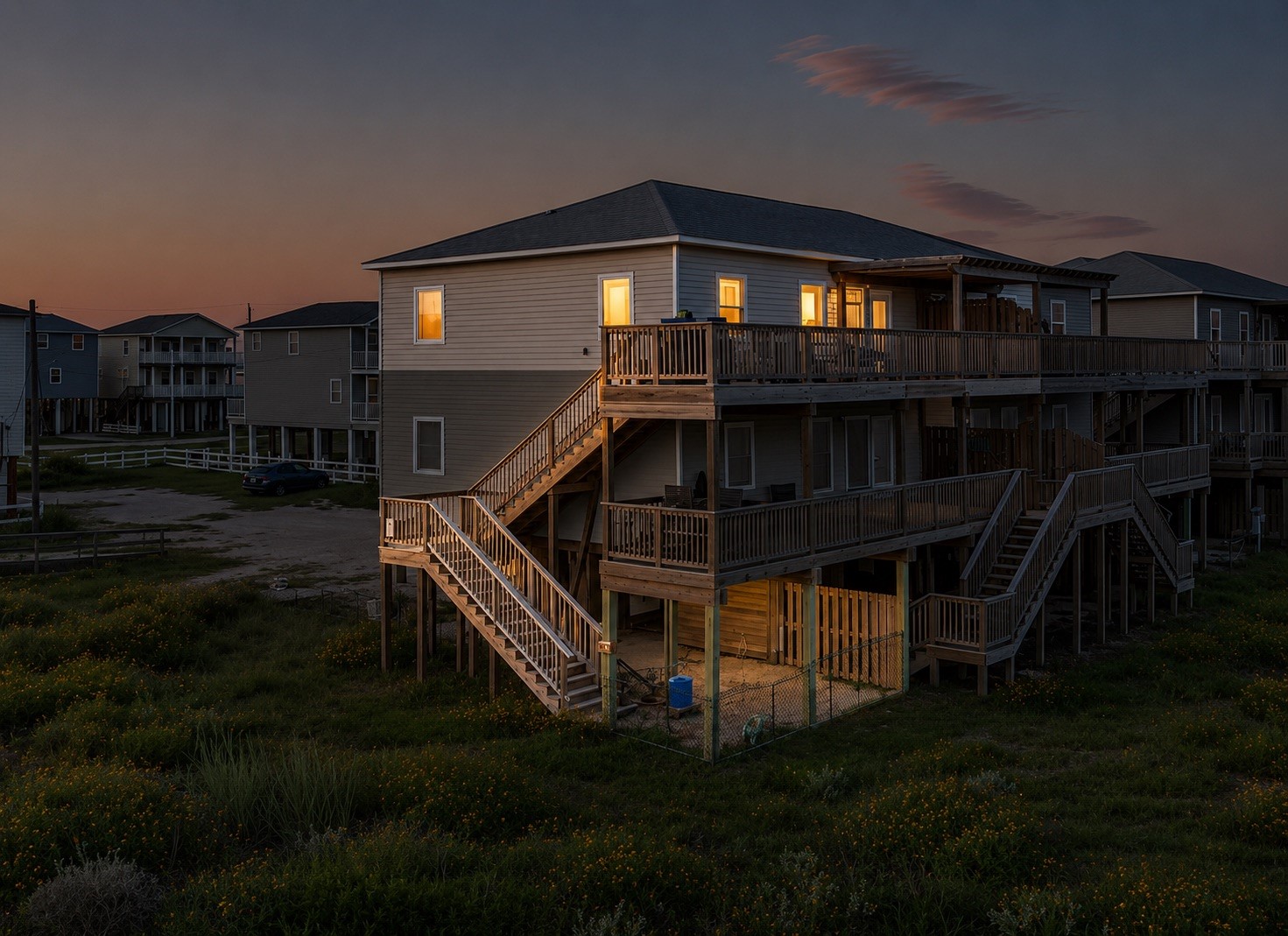 116 Howard Avenue, Unit I Surfside Beach, TX 77541 - Photo 21 of 39 Evenings on the patio are a must